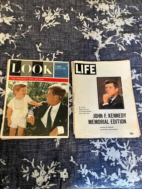 LIFE Magazine John F. Kennedy Memorial Edition 1963 & LOOK Magazine JFK Jr.